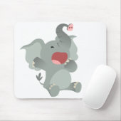 Cute Sleepy Cartoon Elephant Mousepad Muismat (Met muis)