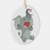 Cute Sleepy Cartoon Elephant Ornament (Rechts)
