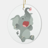 Cute Sleepy Cartoon Elephant Ornament (Links)
