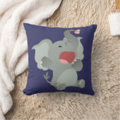Cute Sleepy Cartoon Elephant Pillow Kussen (Deken)