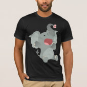 Cute Sleepy Cartoon Elephant T-Shirt (Voorkant)