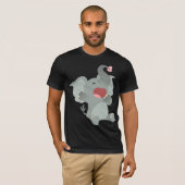 Cute Sleepy Cartoon Elephant T-Shirt (Voorkant volledig)