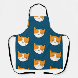 Cute Sleepy Cat Apron Schort
