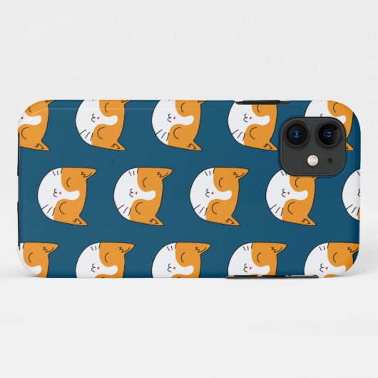 Cute Sleepy Cat Iphone-draagtas Case-Mate iPhone Case (Achterkant (horizontaal))