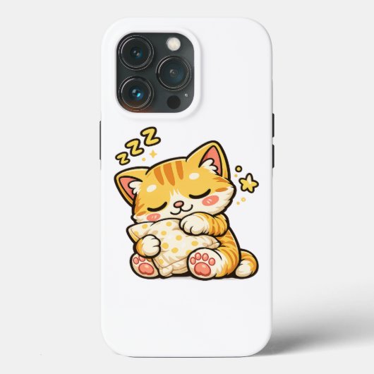 Cute Sleepy Cat Pillow Case-Mate iPhone Case (Achterkant)