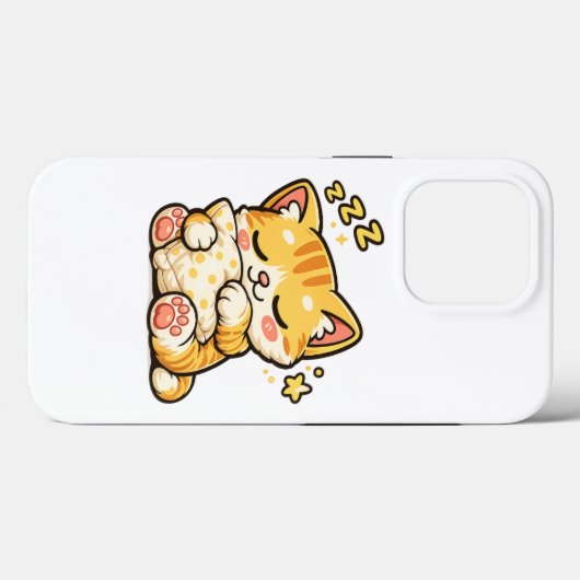 Cute Sleepy Cat Pillow Case-Mate iPhone Case (Achterkant (horizontaal))