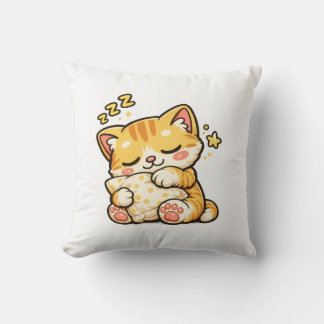 Cute Sleepy Cat Pillow Kussen