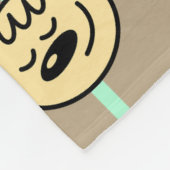 Cute Sleepy Faces and Zzz Pattern Fleece Deken (Hoek)