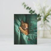 Cute Sleepy Ginger Kitty  Briefkaart (Staand voorkant)