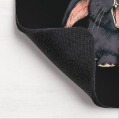 Cute Sleepy Holland Lop Rabbit Yawn Black Bunny Wa Muismat (Hoek)