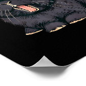 Cute Sleepy Holland Lop Rabbit Yawn Black Bunny Wa Poster (Hoek)