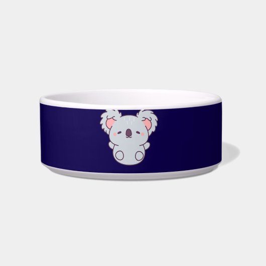 Cute Sleepy Kawaii Koala Bear Voerbakje (Voorkant)