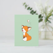 Cute Sleepy Little Fox Briefkaart (Staand voorkant)