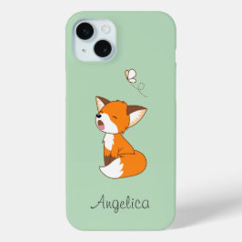 Cute Sleepy Little Fox iPhone 15 Mini Hoesje