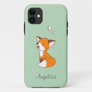 Cute Sleepy Little Fox iPhone 11 Hoesje