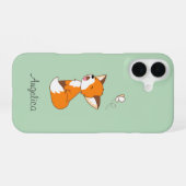 Cute Sleepy Little Fox iPhone 16 Hoesje (Achterkant horizontaal)