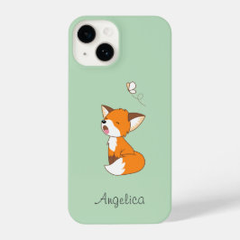 Cute Sleepy Little Fox iPhone 14 Hoesje