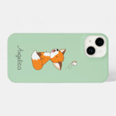 Cute Sleepy Little Fox iPhone Hoesje (Achterkant horizontaal)