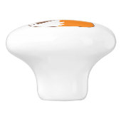 Cute Sleepy Little Fox Keramische Knop (Zijkant)