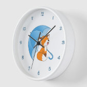 Cute Sleepy Little Fox onder Umbrella (Hoek)