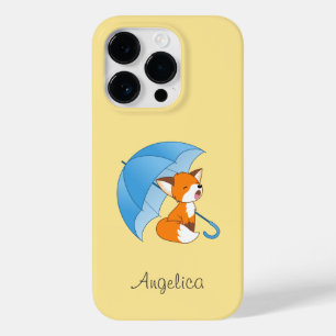 Cute Sleepy Little Fox onder Umbrella Case-Mate iPhone 14 Pro Hoesje
