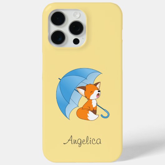 Cute Sleepy Little Fox onder Umbrella Case-Mate iPhone Case (Achterkant)