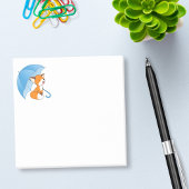 Cute Sleepy Little Fox onder Umbrella Post-it® Notes