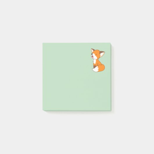 Cute Sleepy Little Fox Post-it® Notes (Voorkant)