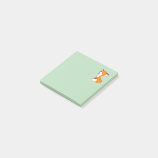 Cute Sleepy Little Fox Post-it® Notes (Schuin)