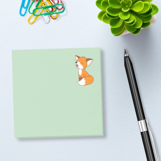Cute Sleepy Little Fox Post-it® Notes