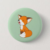 Cute Sleepy Little Fox Ronde Button 5,7 Cm (Voorkant)