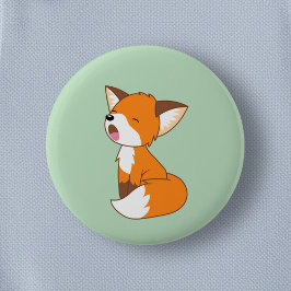Cute Sleepy Little Fox Ronde Button 5,7 Cm