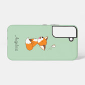 Cute Sleepy Little Fox Samsung Galaxy Hoesje (Achterkant horizontaal)