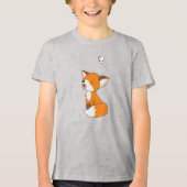 Cute Sleepy Little Fox Tri-Blend Shirt (Voorkant)