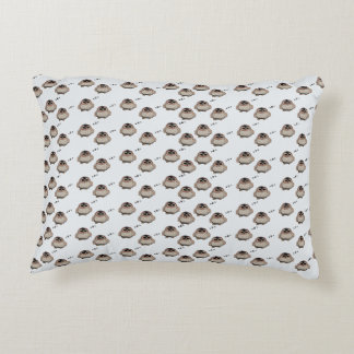 Cute Sleepy Owl Pattern Throw Pillow Accent Kussen