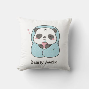 Cute Sleepy Panda Cozy in Blanket goot kussen