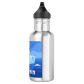 Cute Sleepy Penguin, Personalized Water Bottle Waterfles (Rechts)