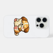 Cute Sleepy Puppy with Pillow iPhone Hoesje (Achterkant horizontaal)