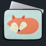 Cute Sleepy Red Fox Laptop Sleeve<br><div class="desc">Schattige afbeelding van een schattige rode vos.</div>