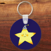 Cute Sleepy Star Cartoon Illustration Sleutelhanger (Voorkant)