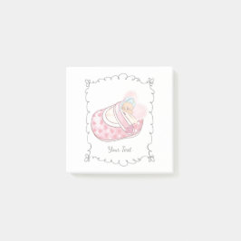 Cute Sleepy Teddy Bear Custom Name Post-it® Notes