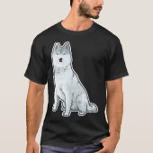 Cute Sleigh Dog Siberian Husky T-shirt (Voorkant)