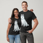 Cute Sleigh Dog Siberian Husky T-shirt (Unisex)