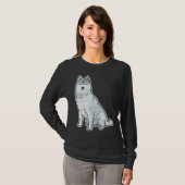 Cute Sleigh Dog Siberian Husky T-shirt (Voorkant volledig)