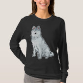 Cute Sleigh Dog Siberian Husky T-shirt (Voorkant)