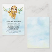 Cute Sleuf Baby shower Cadeauscherm Informatiekaartje (Voorkant / Achterkant)