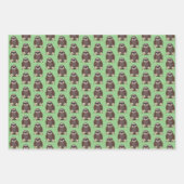 Cute Sleuf Design Cadeft Labels die papierbladen o Inpakpapier Vel (Voorkant)