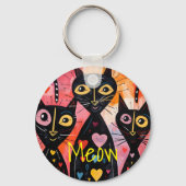 Cute Sleutelhanger Kitten Kat & Hond Puppyschakela (Voorkant)