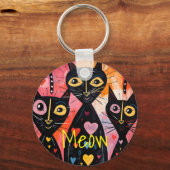 Cute Sleutelhanger Kitten Kat & Hond Puppyschakela (Voorkant)