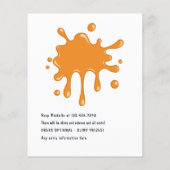 Cute Slime Feest Verjaardagsuitnodiging Flyer (Achterkant)